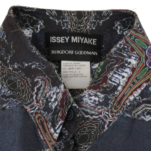 ISSEY MIYAKE printed shirt top sz 2 M - Picture 5 of 5